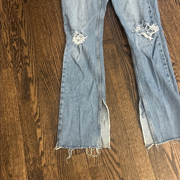 Zara Women's Distressed Blue Jeans - Picture 2 of 3